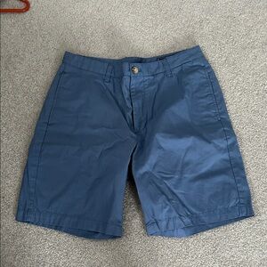 Mens Vineyard Vines Blue Flat-Front Cotton Shorts
